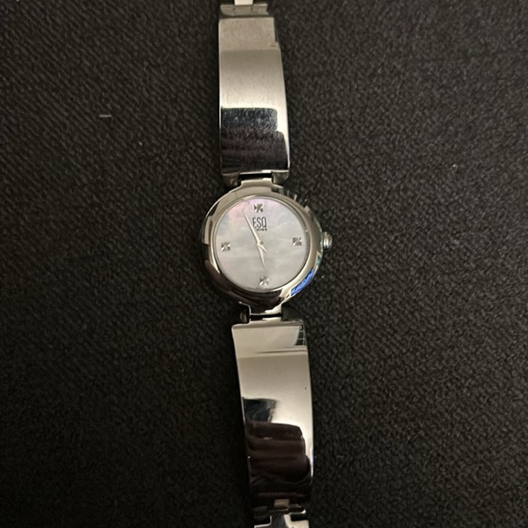 ESQ BY MOVADO CLASSIC WOMENS WHITE DIAL SILVER TONE WATCH E5307 main image 5